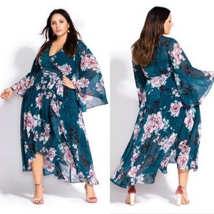 City Chic Jade Blossom Maxi Dress